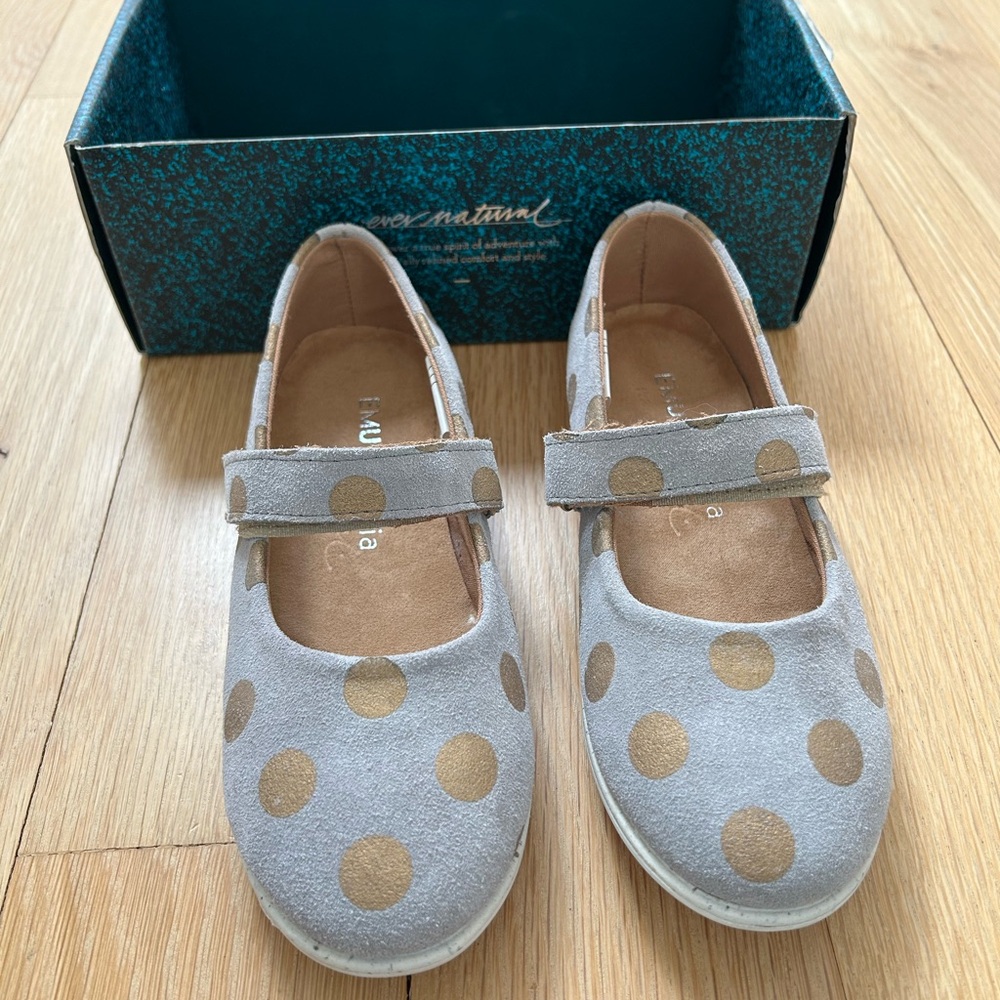 Emu Gray and Gold Dress Shoes Elegant Design